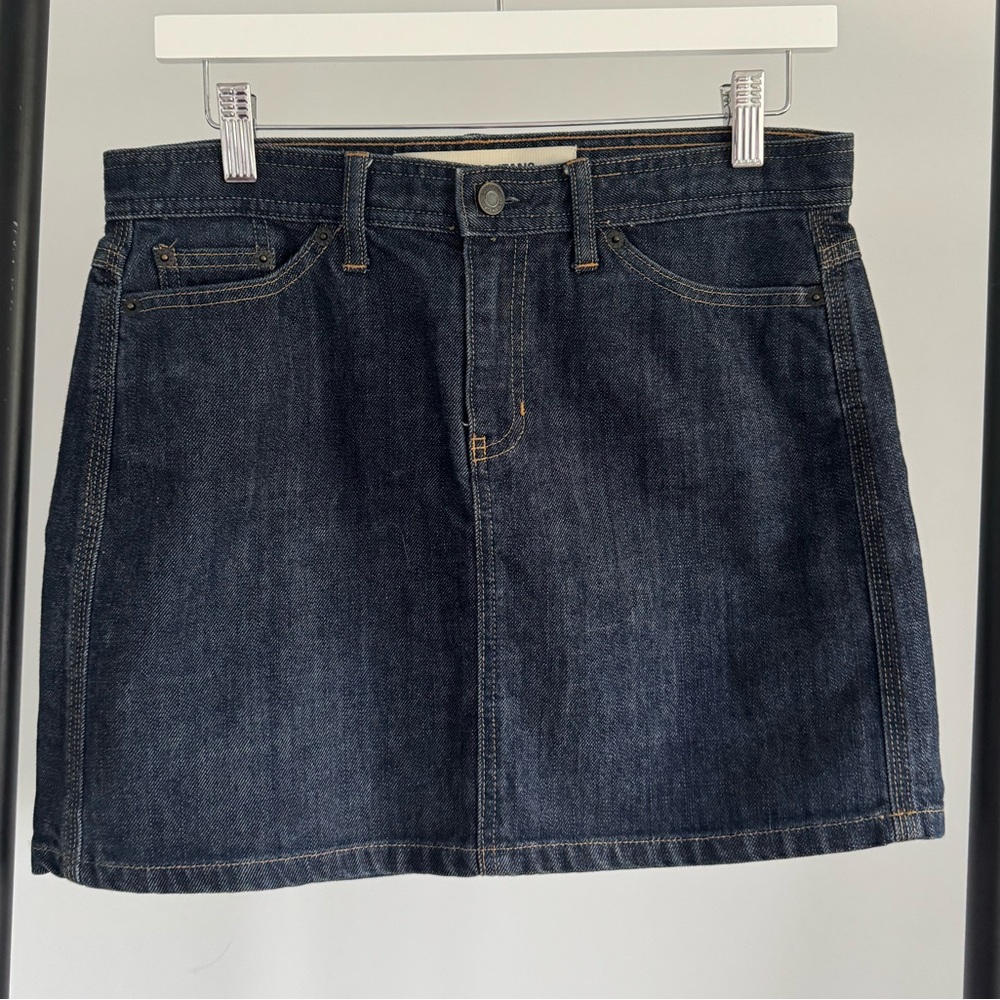 Dark Blue Denim Mini Skirt